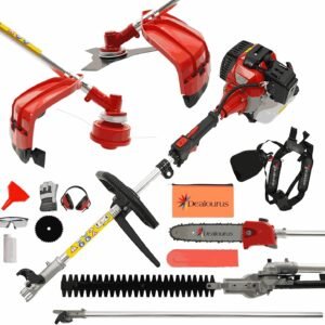 52cc Petrol Garden Multi Tool 1 Extension Pole, Strimmer, Hedge Trimmer, Pruner, Brush Cutter